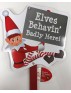 NAUGHTY ELF'S PLANT STICK WOODEN  