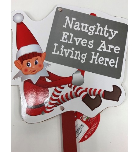 NAUGHTY ELF'S PLANT STICK WOODEN  