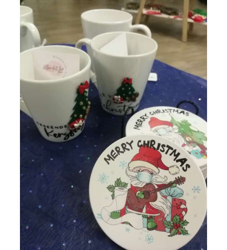 CERAMIC COASTERS SET OF SIX 