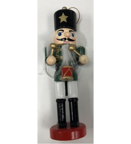 NUTCRACKER GREEN AND WHITE WITH A DRUM    